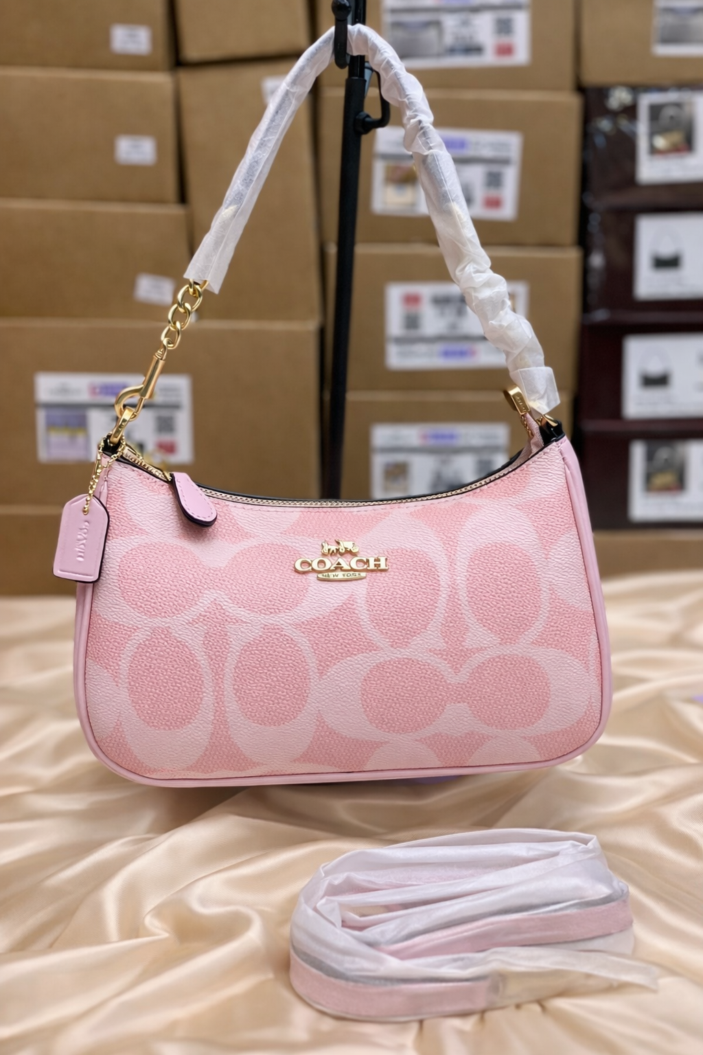 Coach Teri Shoulder Bag in Canvas  (Master)-Box Packing